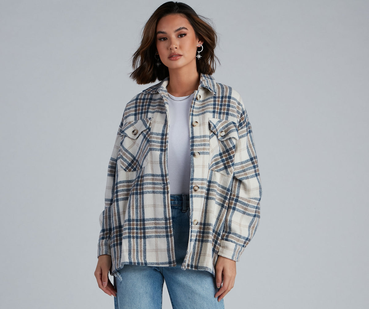 Chill Out Plaid Shacket