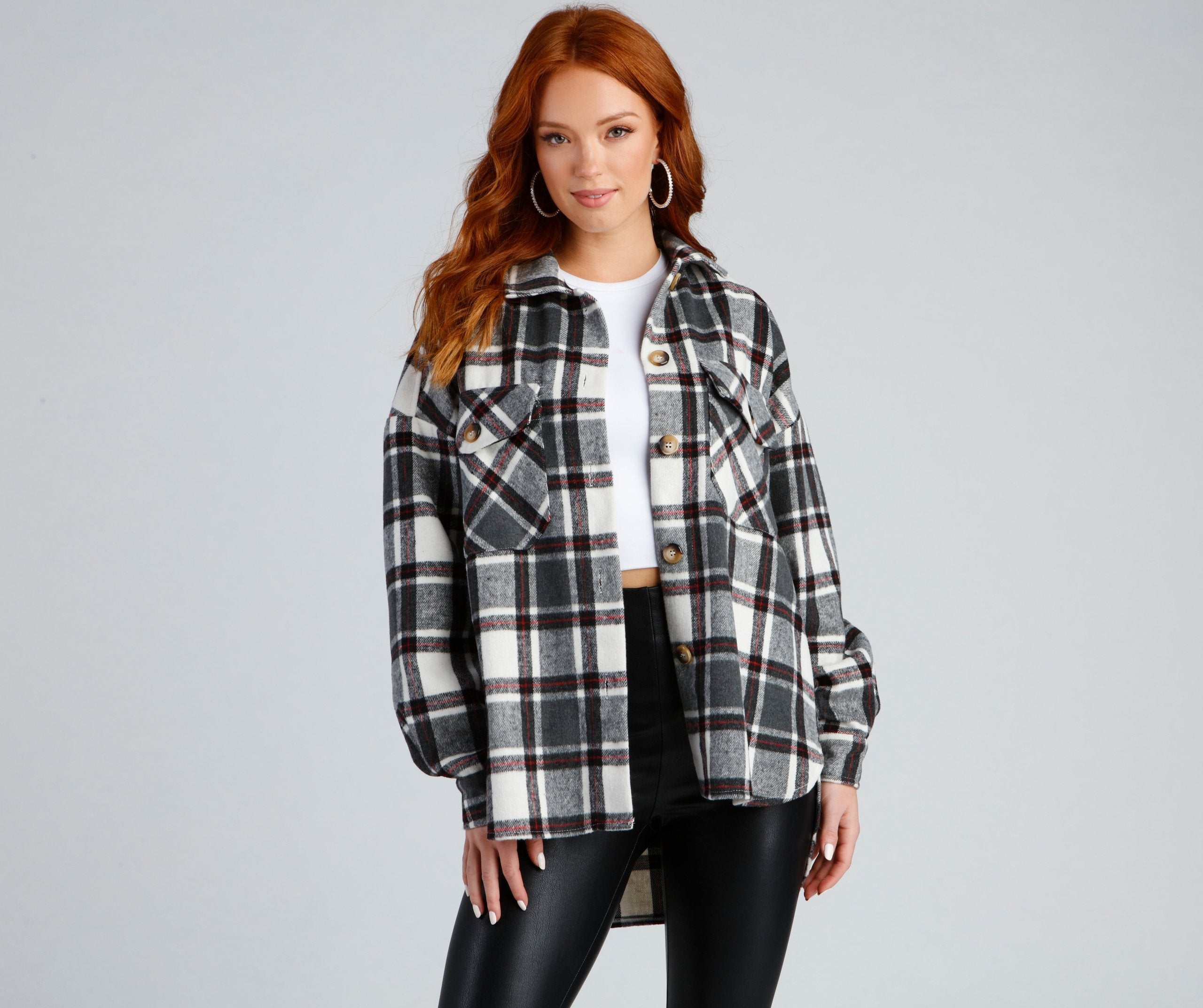 Casual Vibes Only Plaid Shacket