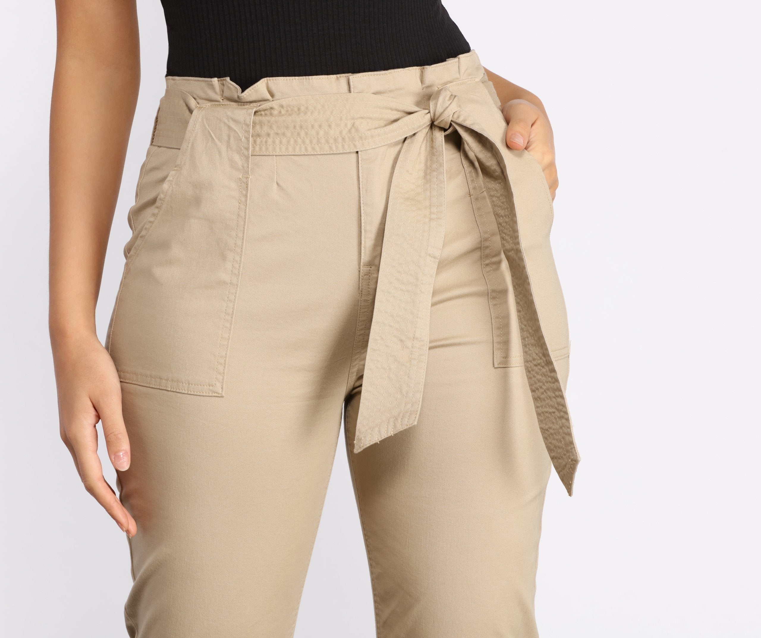 Belted and Chic Paperbag Pants