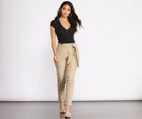 Belted and Chic Paperbag Pants
