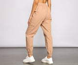 Basic And Chic Twill Cargo Joggers
