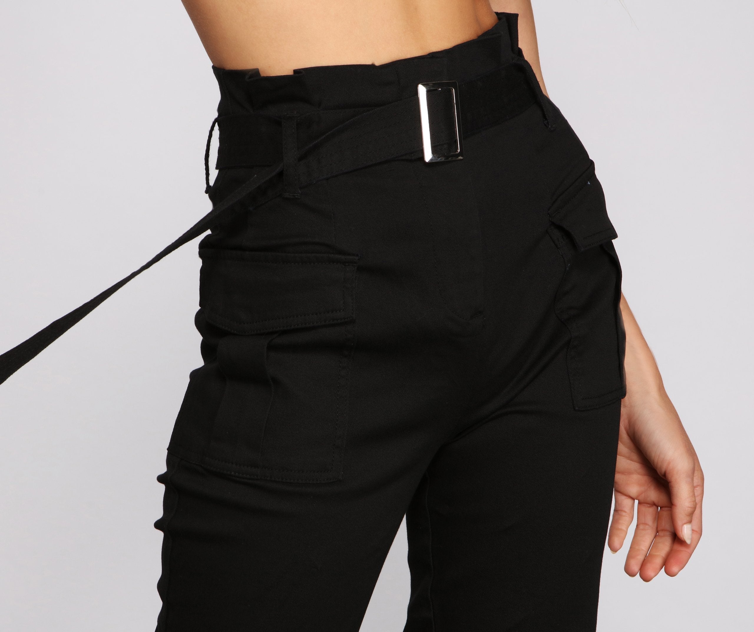 So Chic Paperbag Cargo Pants