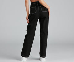 Off Duty Carpenter Wide-Leg Denim Pants