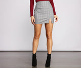 Playfully Poised Plaid Mini Skirts