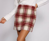Chic In Plaid Mini Skirts