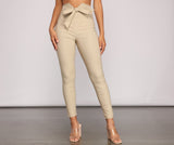 Classic And Chic Tie-Waist Skinny Pants