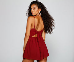 A Chic Look Twist-Front Romper