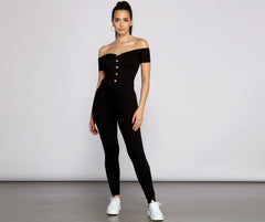 Casually Chic Off The Shoulder Catsuit