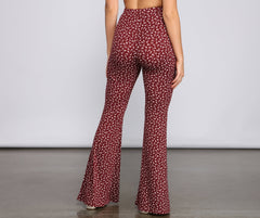All That Flair Flared Floral Pants