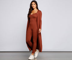 Classically Chic Brushed Knit Jumpsuit