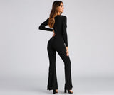 Bring The Flare Long Sleeve Jumpsuit