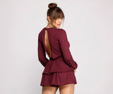 Brushed Knit Double Layered Romper