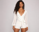 Perfectly Poised Plunging Chiffon Romper