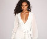 Perfectly Poised Plunging Chiffon Romper
