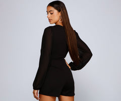 Downtown Chic Twist Front Romper