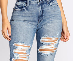 Rise Up Distressed Skinny Jeans