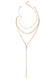 3 Row Luxe Lariat Layered Necklaces
