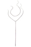 2 Row Rhinestone Lariat