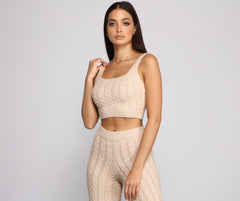 Cozy Moment Cable Knit Pajama Tank