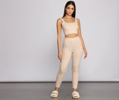 Cozy Moment Cable Knit Pajama Tank