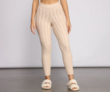 Cozy Moment Cable Knit Pajama Leggings