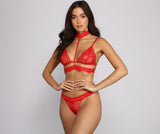 Lace Triangle Bra And Panty Set