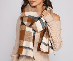 Casual and Chic Plaid Blanket Scarf