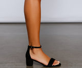 Basic Faux Patent Leather Block Heels