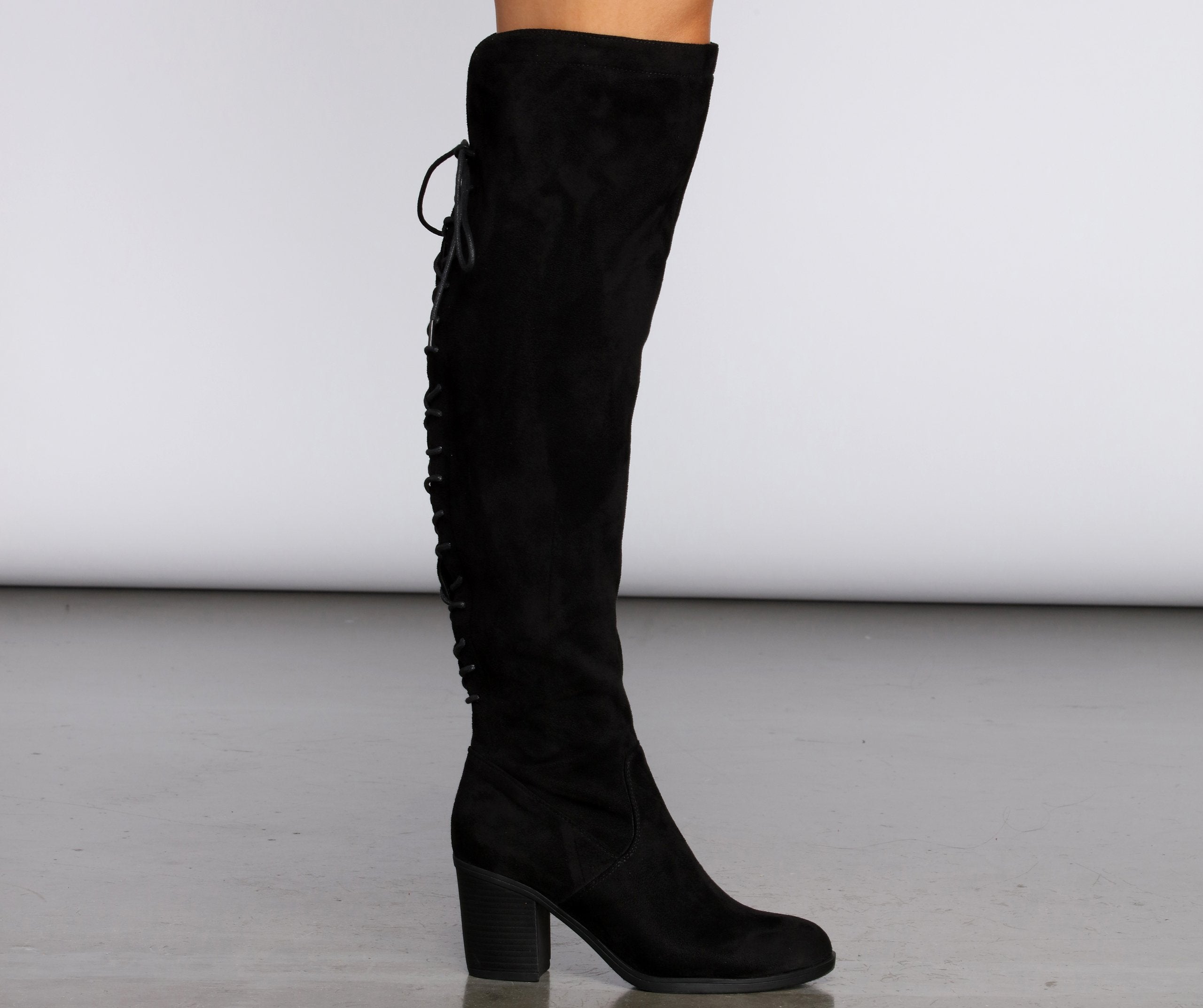 Over The Knee Lace Up Boots