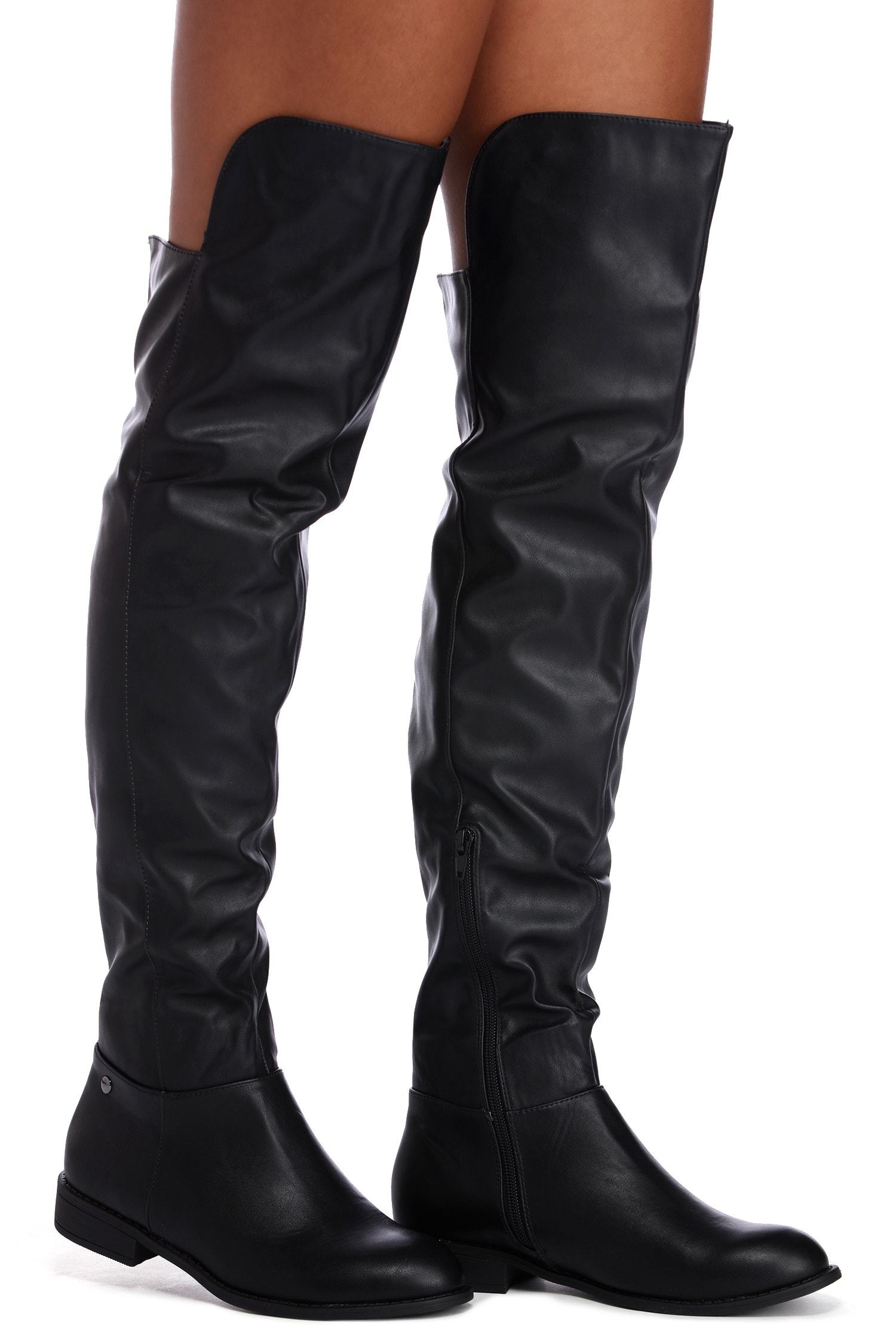 Ready To Ride Faux Leather Boots