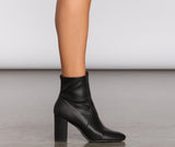 Closet Staple Faux Leather Ankle Booties