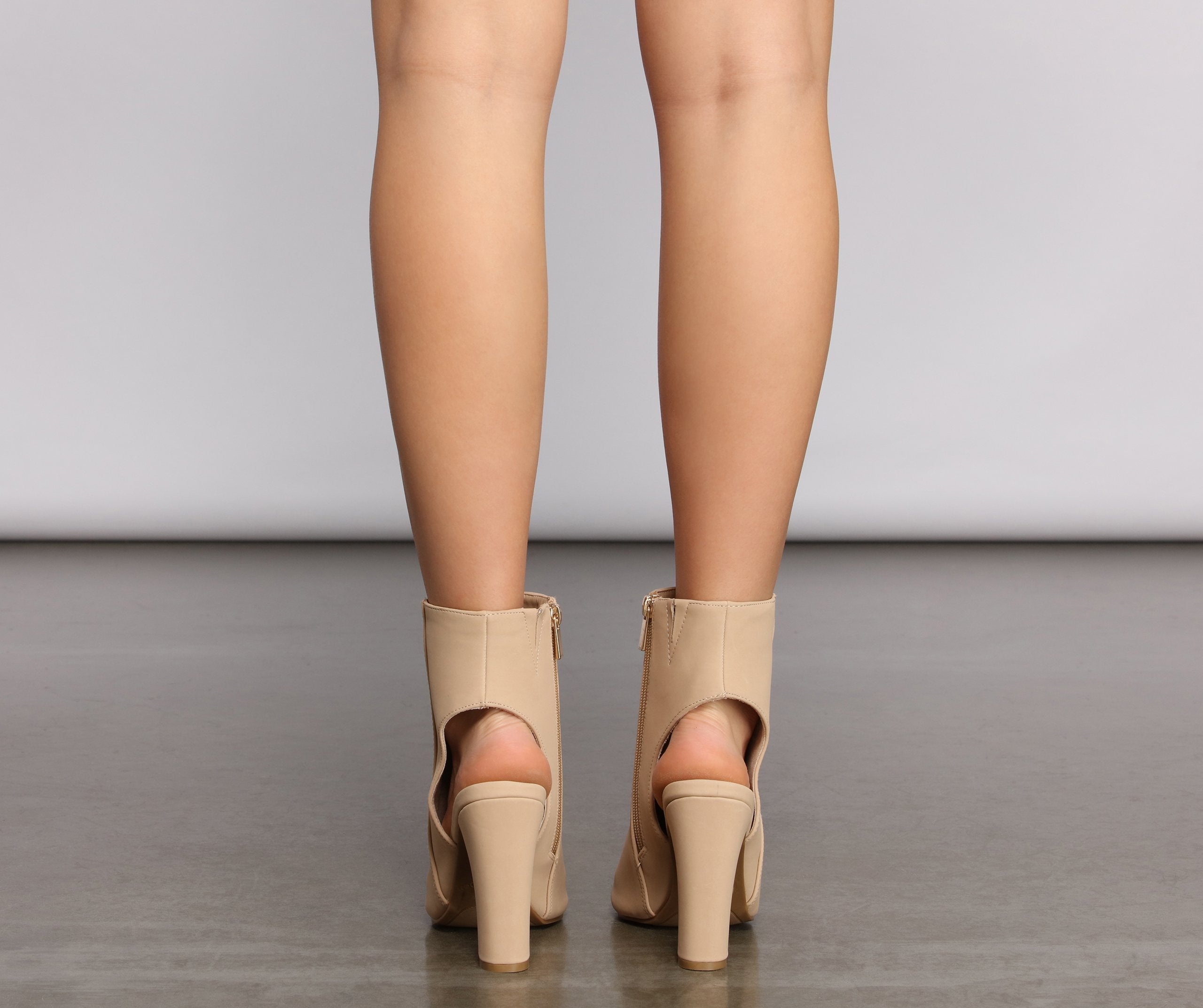 A Chic Moment Open Toe Ankle Booties