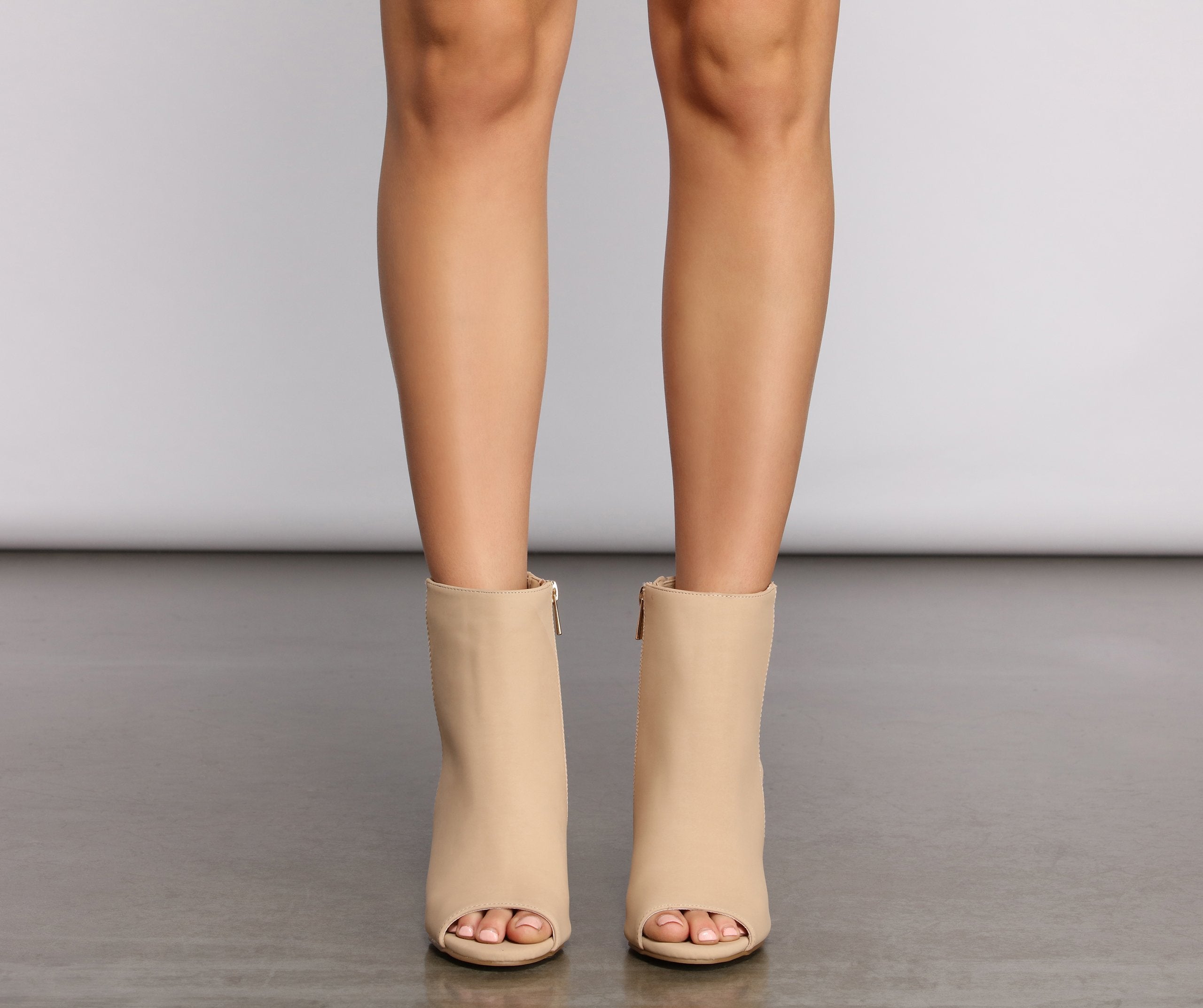 A Chic Moment Open Toe Ankle Booties