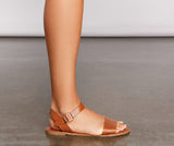 Basic Vibes Faux Leather Strap Sandals