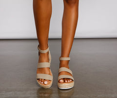 Casually Chic Espadrille Platform Wedges