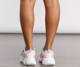 Pastel With Zipper Chunky Sneakers