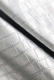 Glossy Croc-effect Leather Strapless Mini Dress