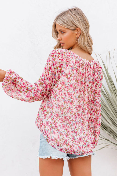 Best Blooms Floral Print Chiffon Top