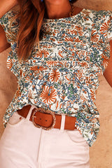 Make My Day Boho Print Short Sleeve Top