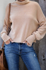 Suzanne Turtleneck Long Sleeve Knit Top