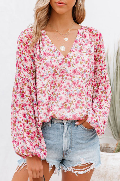 Best Blooms Floral Print Chiffon Top