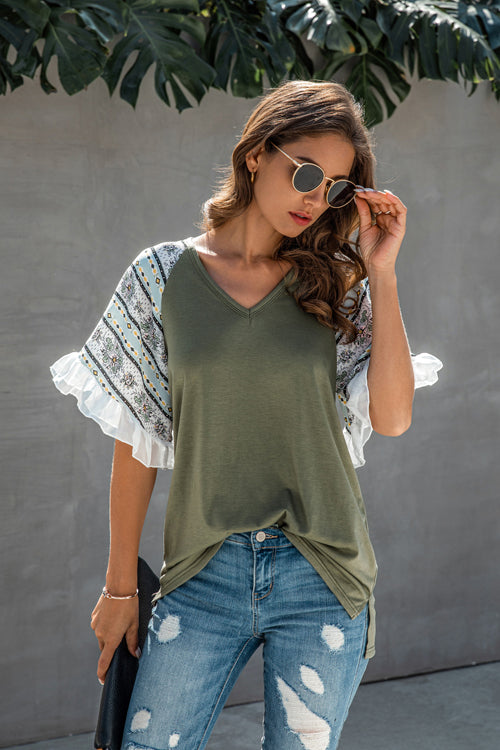 Forever Favorite Boho Printed Sleeve Top