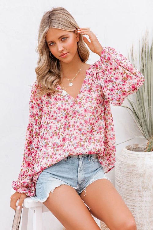 Best Blooms Floral Print Chiffon Top