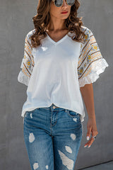 Forever Favorite Boho Printed Sleeve Top