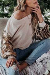 Completely Into You Sequin Sleeve Knit Top