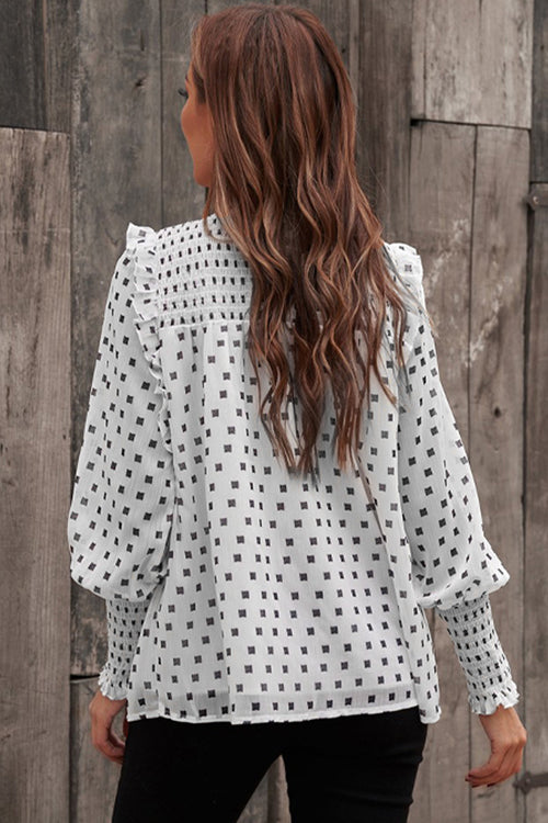 Keeping It Cute Dot Print Long Sleeve Top