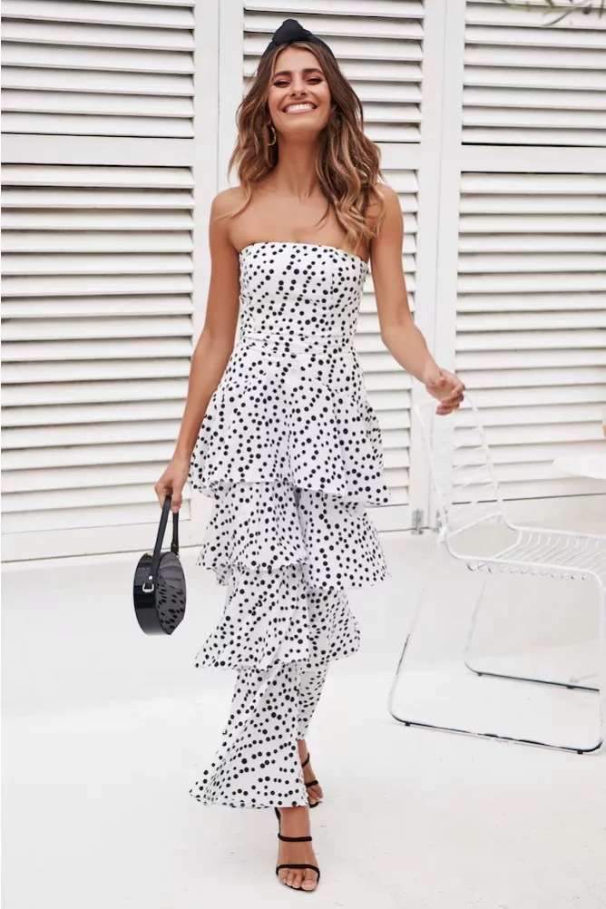Point Floral Loose Tee Jumpsuits