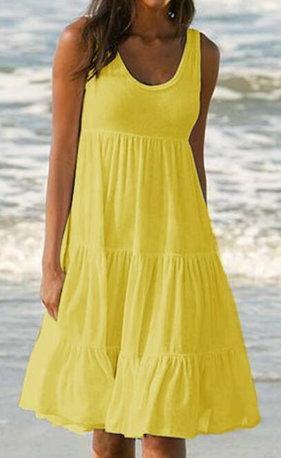 Plus Sleeveless Solid Color Maxi Dresses