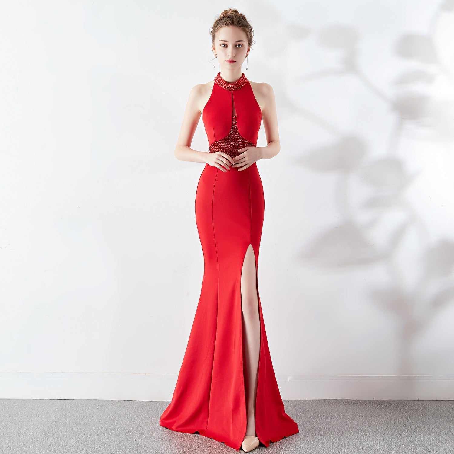 Chloe Formal Hot Stone Collar Stunning Dresses