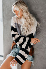 Good Vibes Multi Striped Knit Sweater